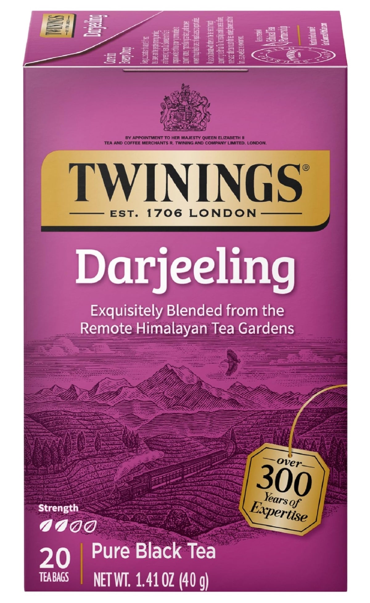 Twinings English Breakfast Black Tea Individually Wrapped Bags, 20 Count (Pack of 1), Flavourful, Robust, Caffeinated, Enjoy Hot or Iced, 20 Teabags
