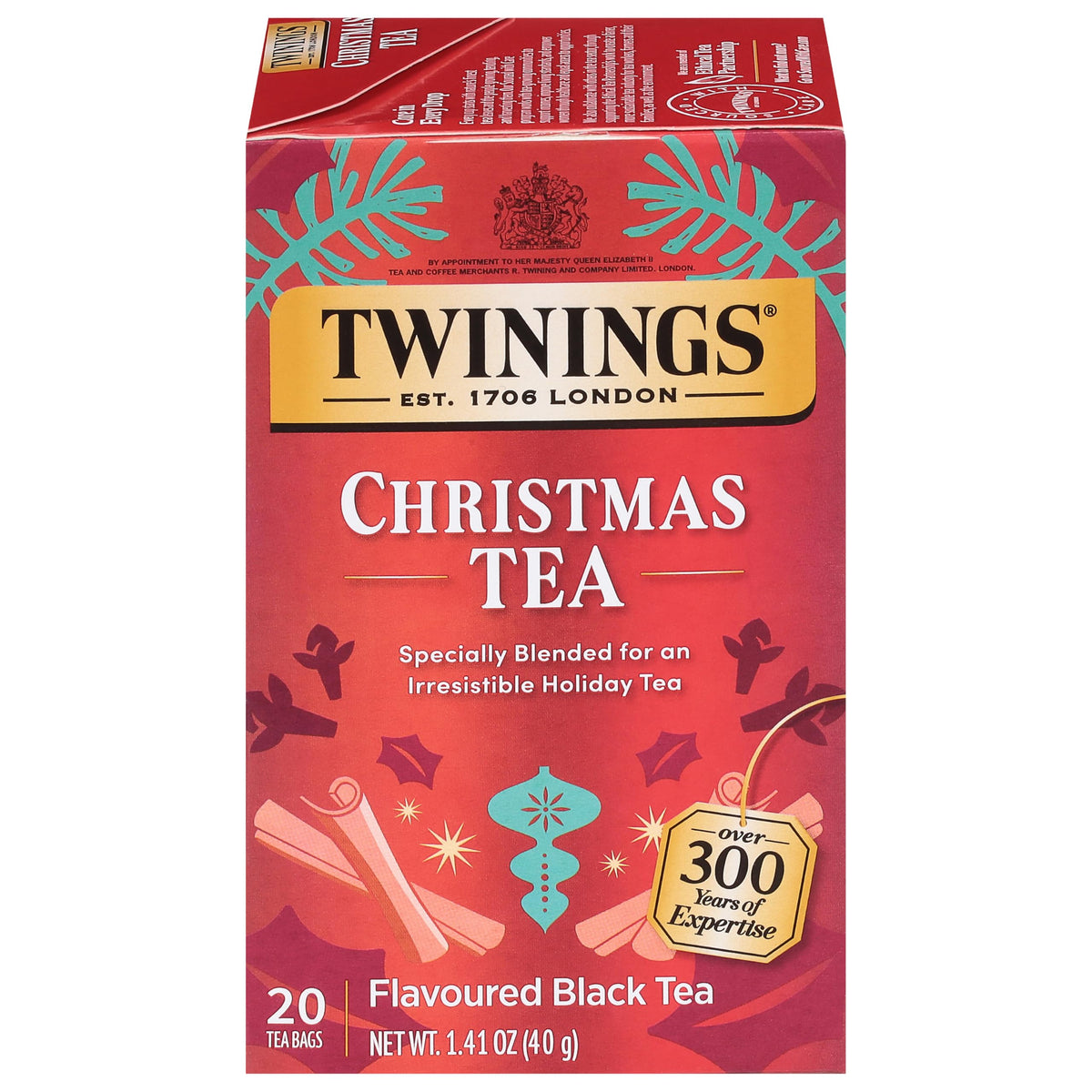 Twinings English Breakfast Black Tea Individually Wrapped Bags, 20 Count (Pack of 1), Flavourful, Robust, Caffeinated, Enjoy Hot or Iced, 20 Teabags