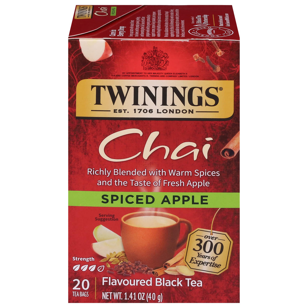 Twinings English Breakfast Black Tea Individually Wrapped Bags, 20 Count (Pack of 1), Flavourful, Robust, Caffeinated, Enjoy Hot or Iced, 20 Teabags