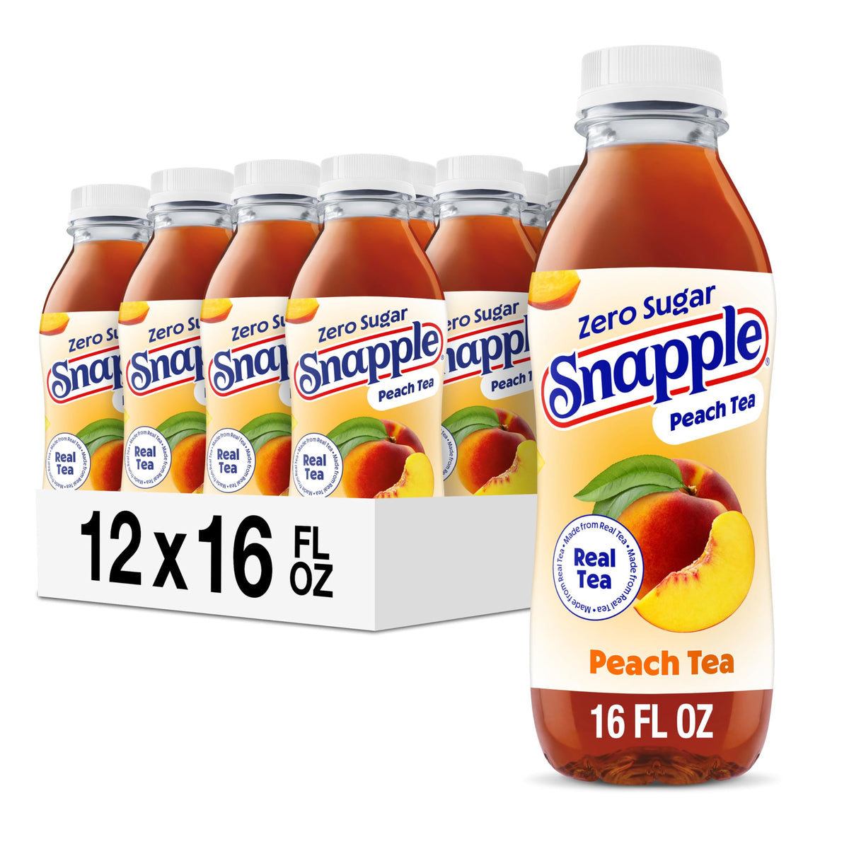 Snapple, Lemon Tea, Recycled Bottle, 16 Fl Oz, 12 Count
