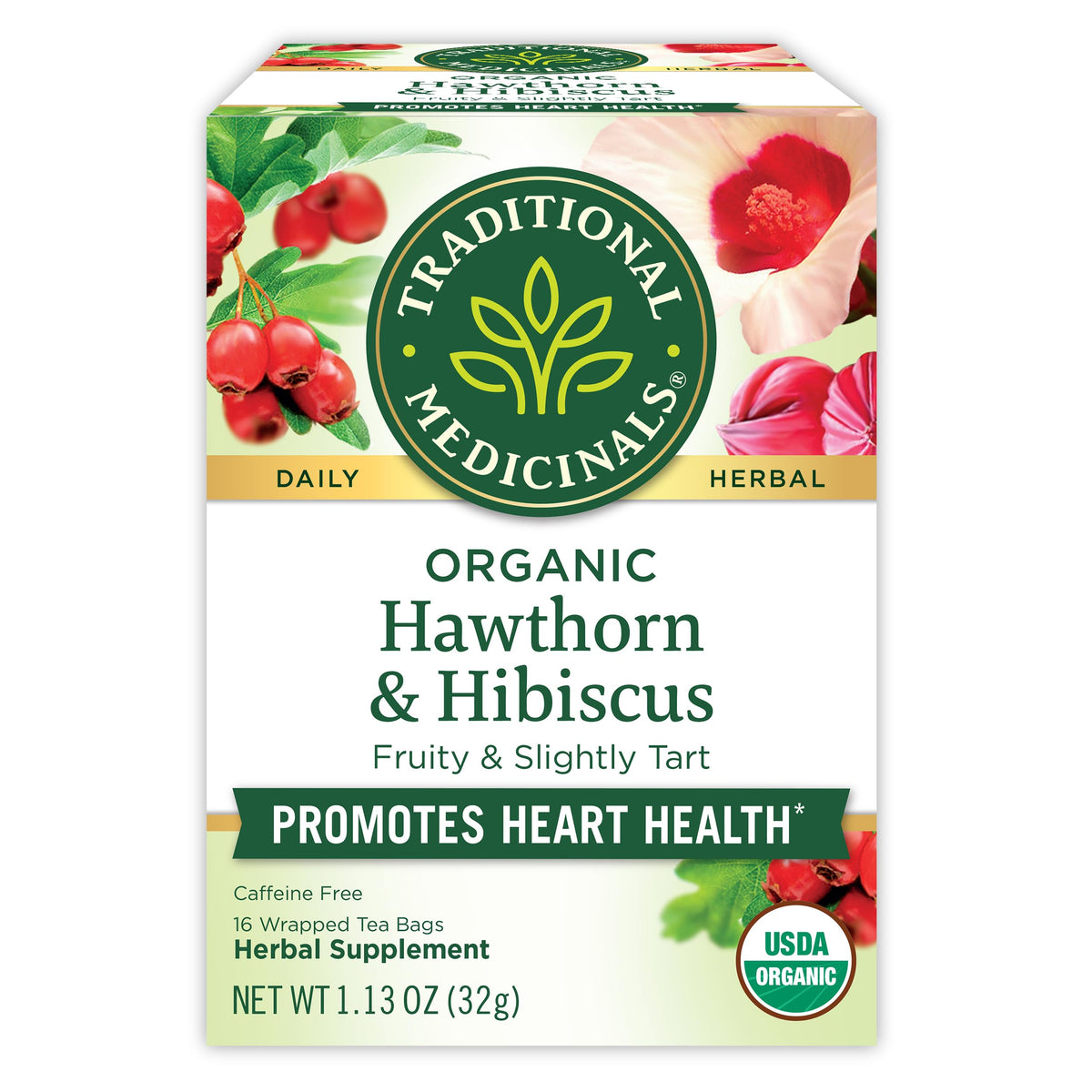 Traditional Medicinals Organic Green Tea & Hibiscus Collection, 16-96 Tea Bags