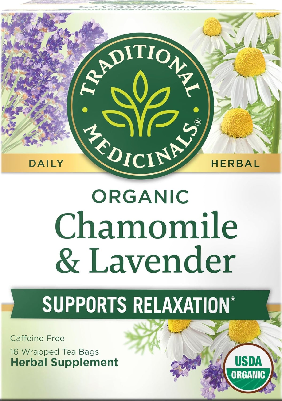 Traditional Medicinals Organic Calming & Stress Support Tea Collection, 16-32 Tea Bags