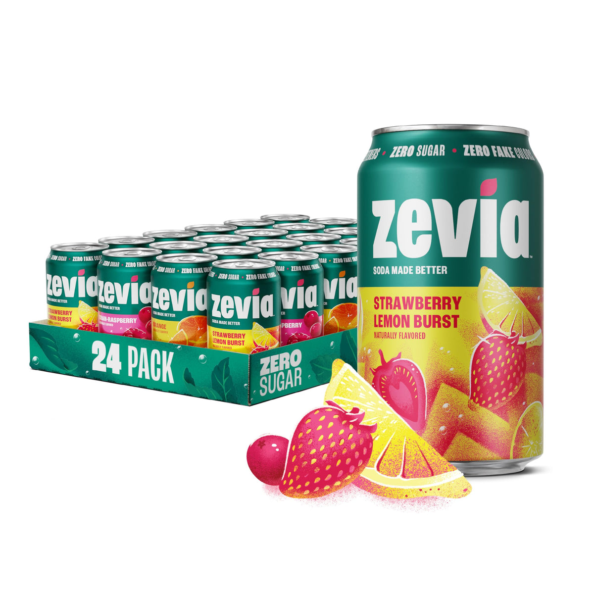 Zevia Zero-Calorie Vanilla Cola Soda with Natural Flavors