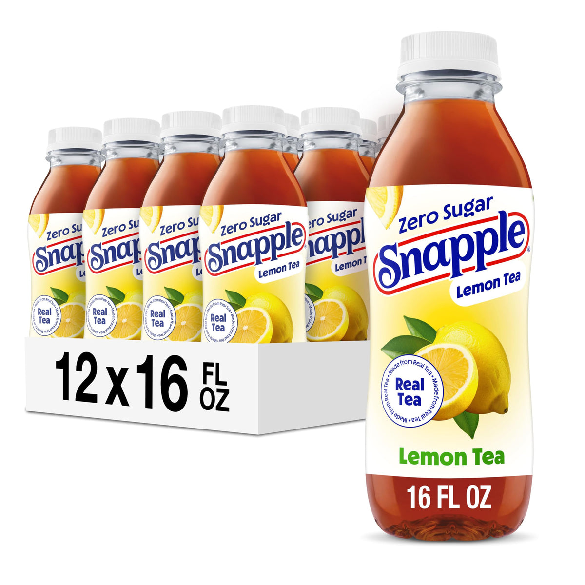 Snapple, Lemon Tea, Recycled Bottle, 16 Fl Oz, 12 Count