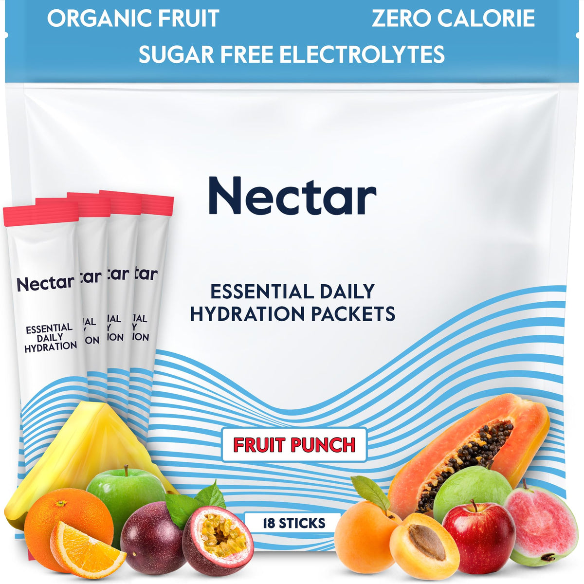 Nectar Zero Sugar Electrolyte Hydration Powder Packets