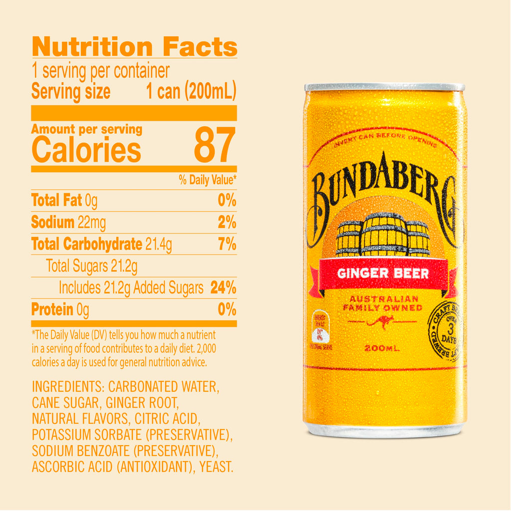 Bundaberg Ginger Beer Soda, 12.7 Fl Oz Bottles (Pack of 4)