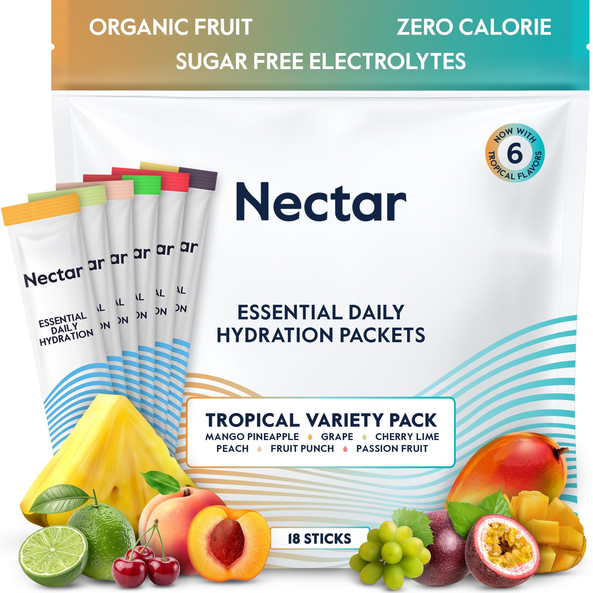 Nectar Zero Sugar Electrolyte Hydration Powder Packets