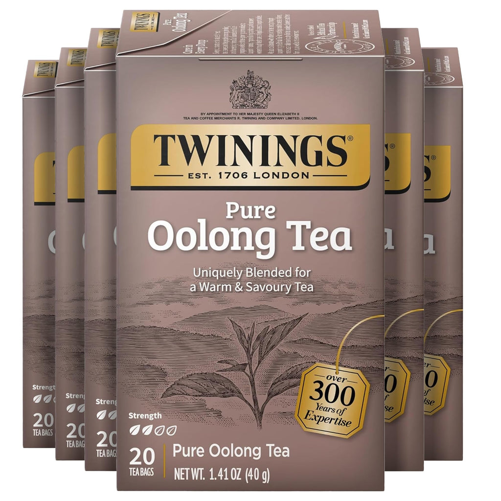 Twinings English Breakfast Black Tea Individually Wrapped Bags, 20 Count (Pack of 1), Flavourful, Robust, Caffeinated, Enjoy Hot or Iced, 20 Teabags