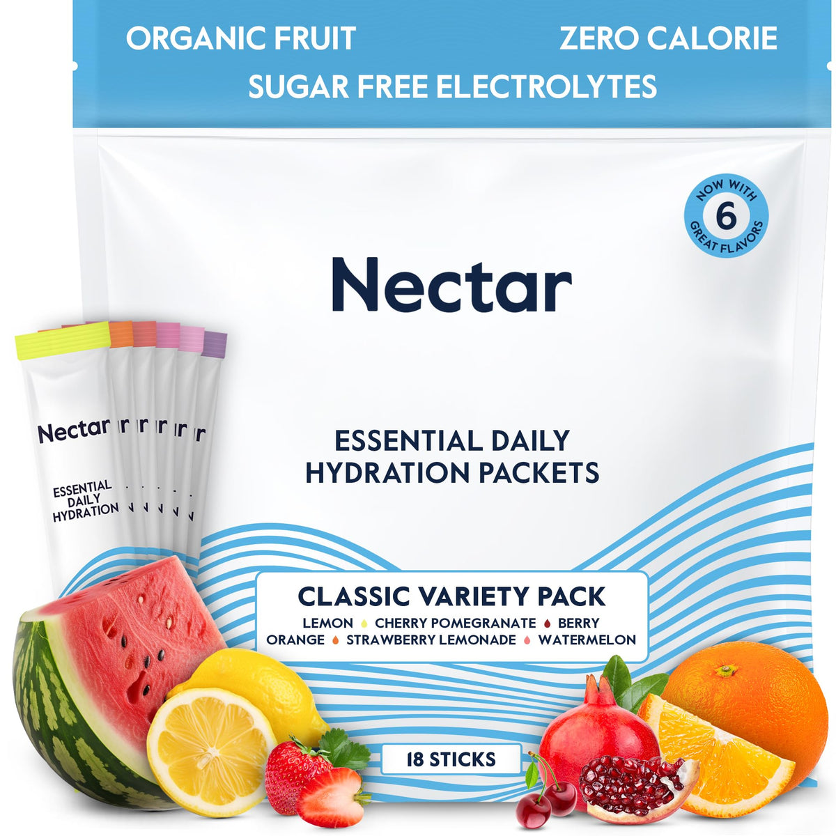 Nectar Zero Sugar Electrolyte Hydration Powder Packets