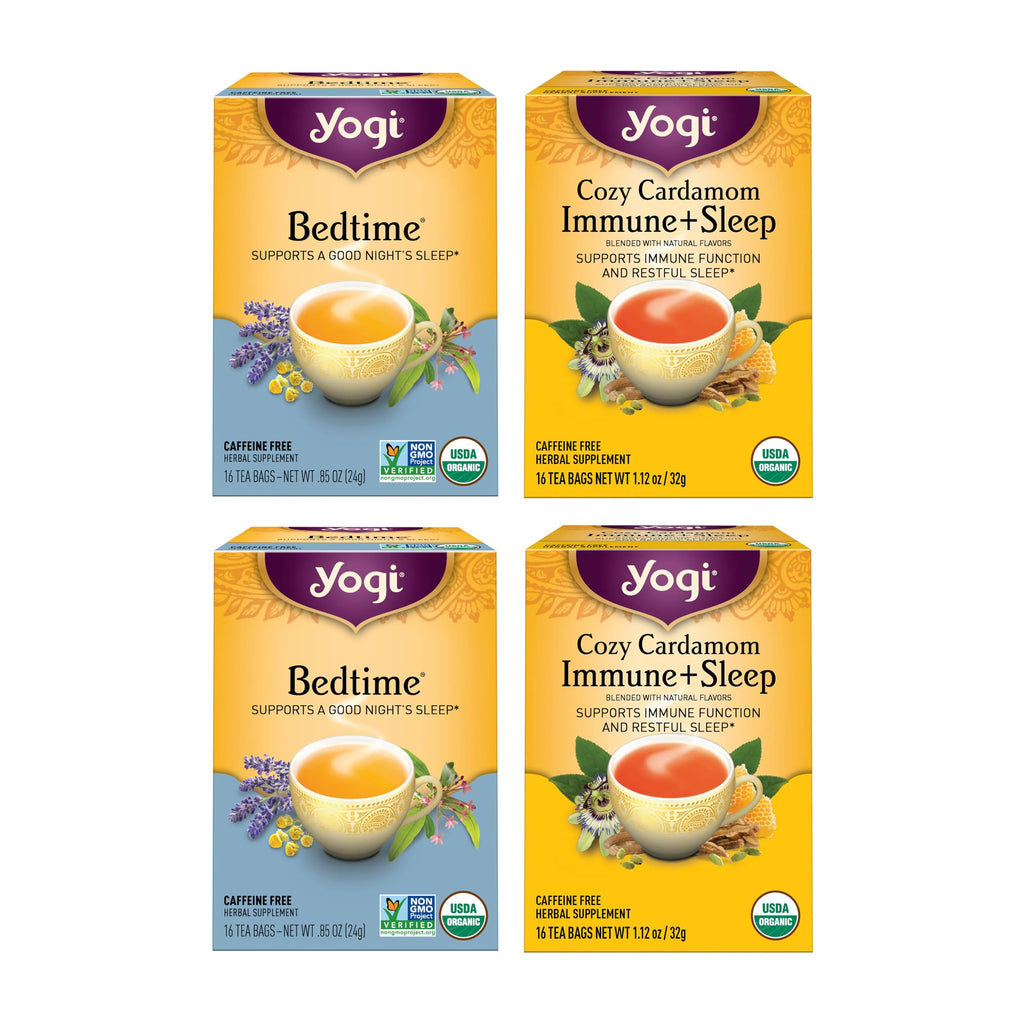 Yogi Sleep and Immunity Variety Pack, 16 Tea Bags (4 Pack)