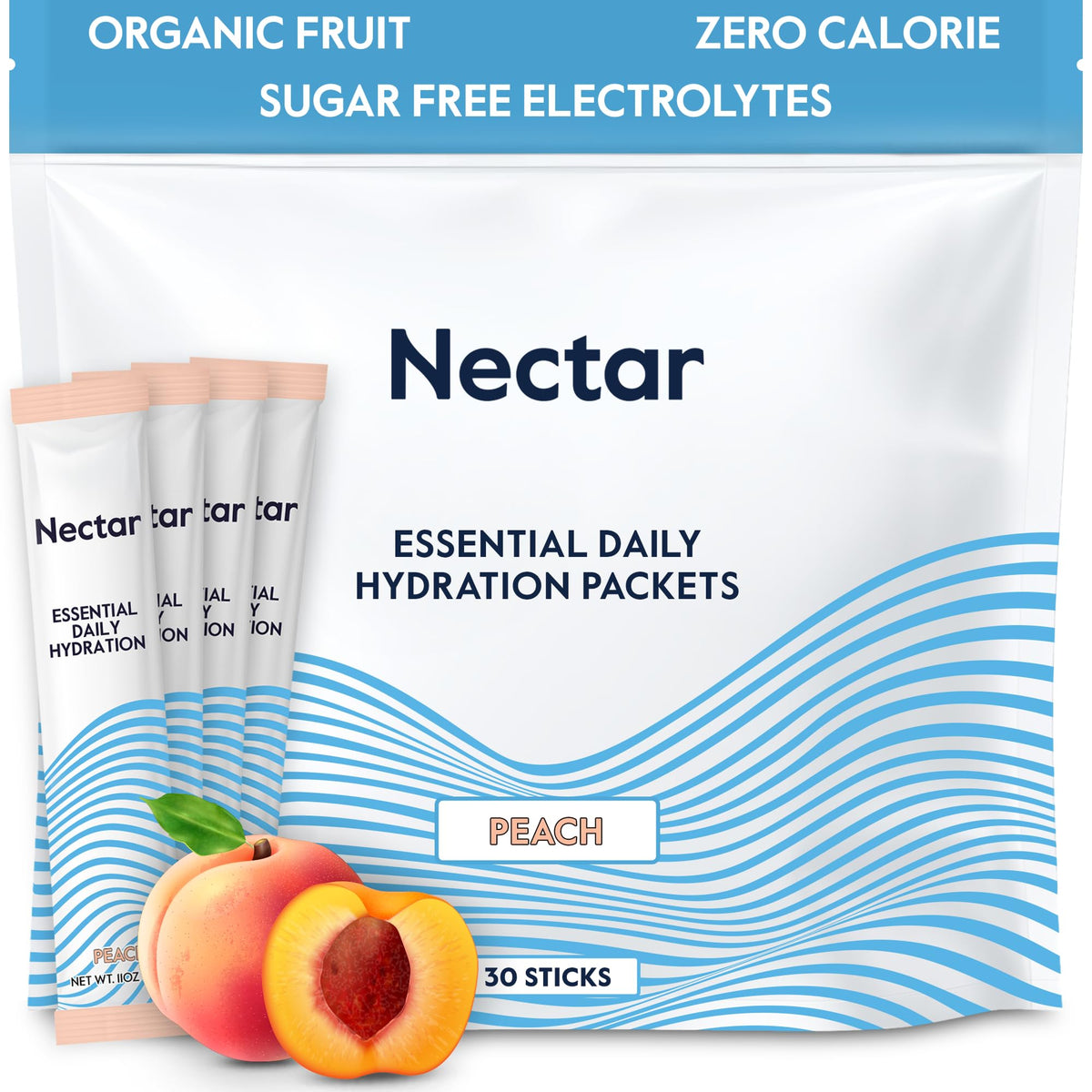 Nectar Zero Sugar Electrolyte Hydration Powder Packets