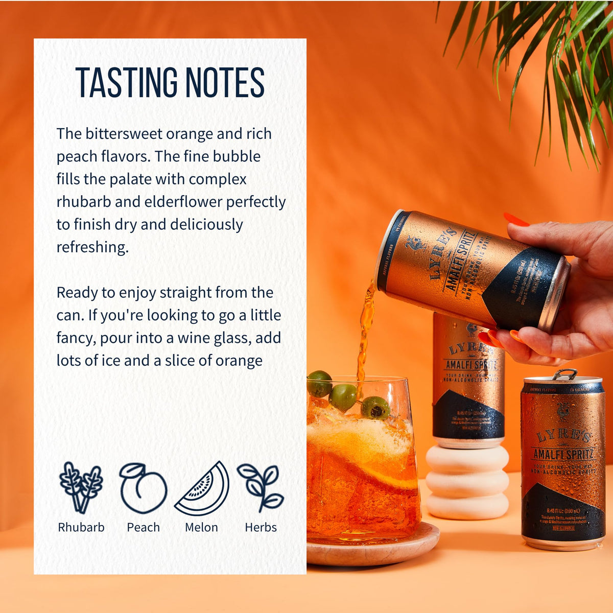 Lyre's Amalfi Spritz Premium Non Alcoholic Spirits, Ready To Drink Mocktails & Nonalcoholic Drinks