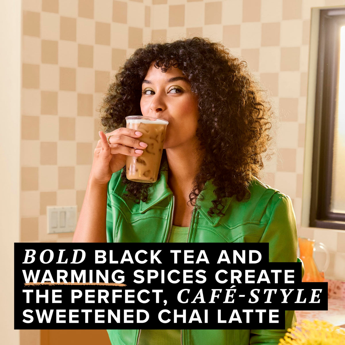 TAZO Classic Chai Latte, Black Tea Concentrate, Easy-to-Serve Caffeinated Chai Tea for Everyday Lattes, Mocktails and Hot or Iced, 32 oz Carton