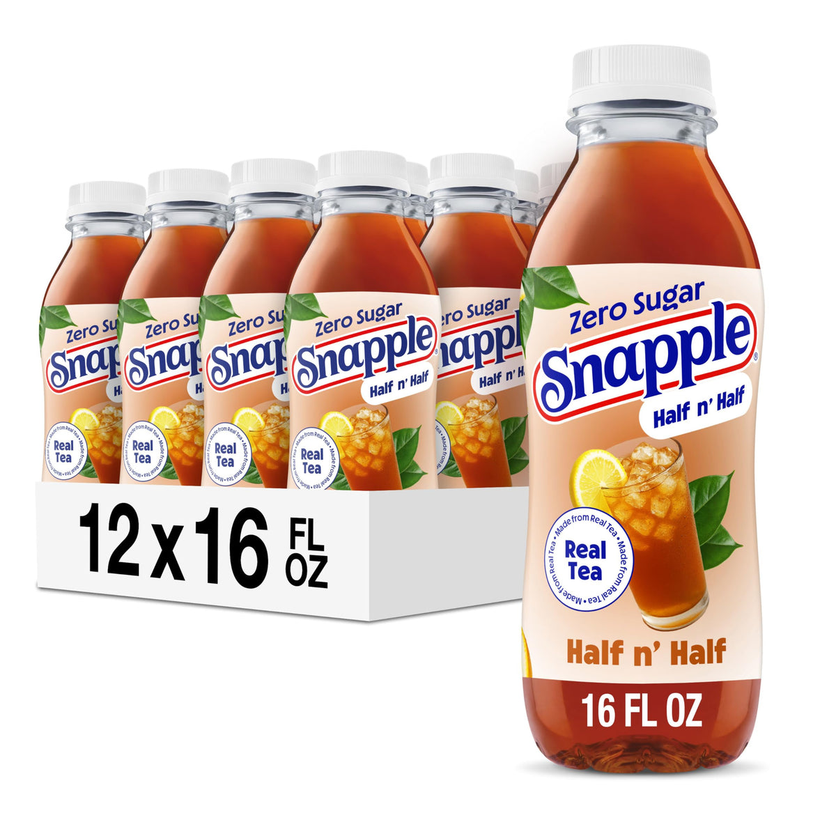 Snapple, Lemon Tea, Recycled Bottle, 16 Fl Oz, 12 Count