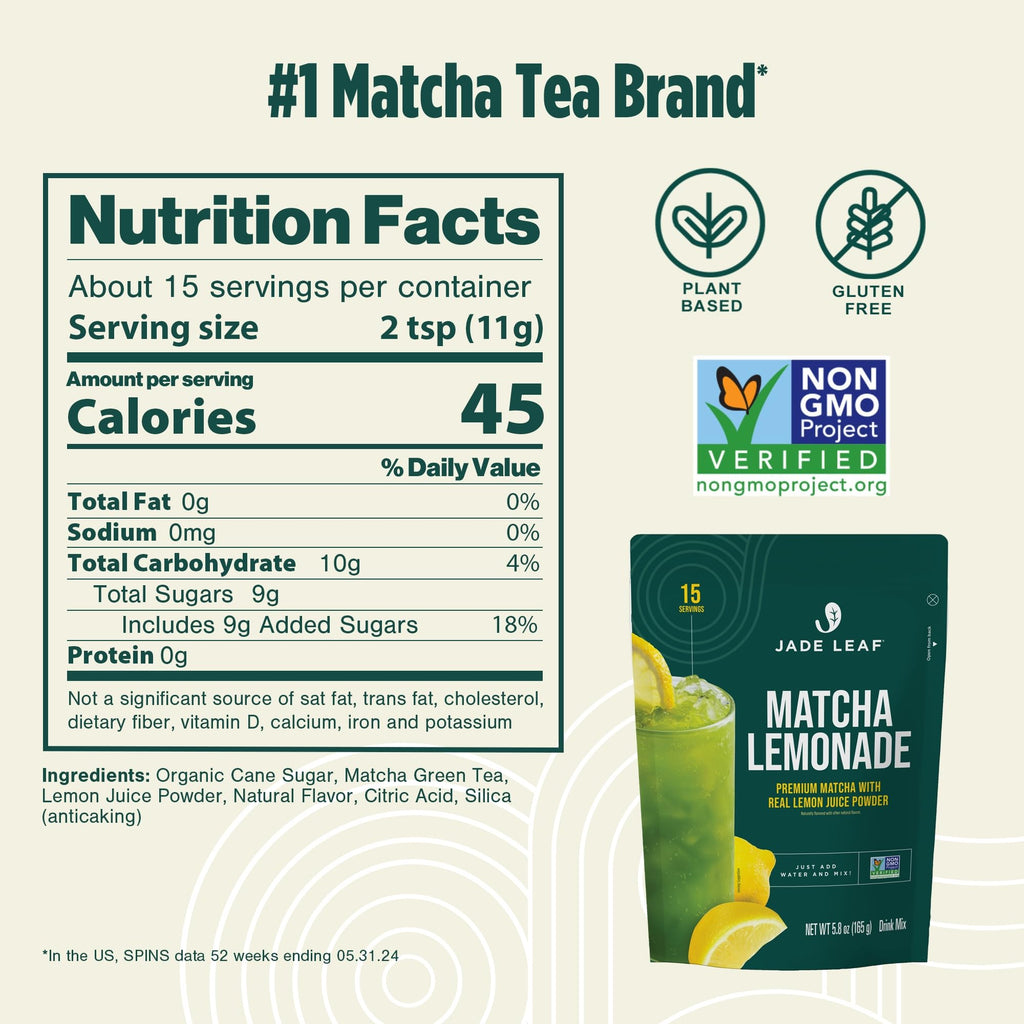 Jade Leaf Matcha Latte Mix - Made with Organic Japanese Matcha Powder for Café Style Blend