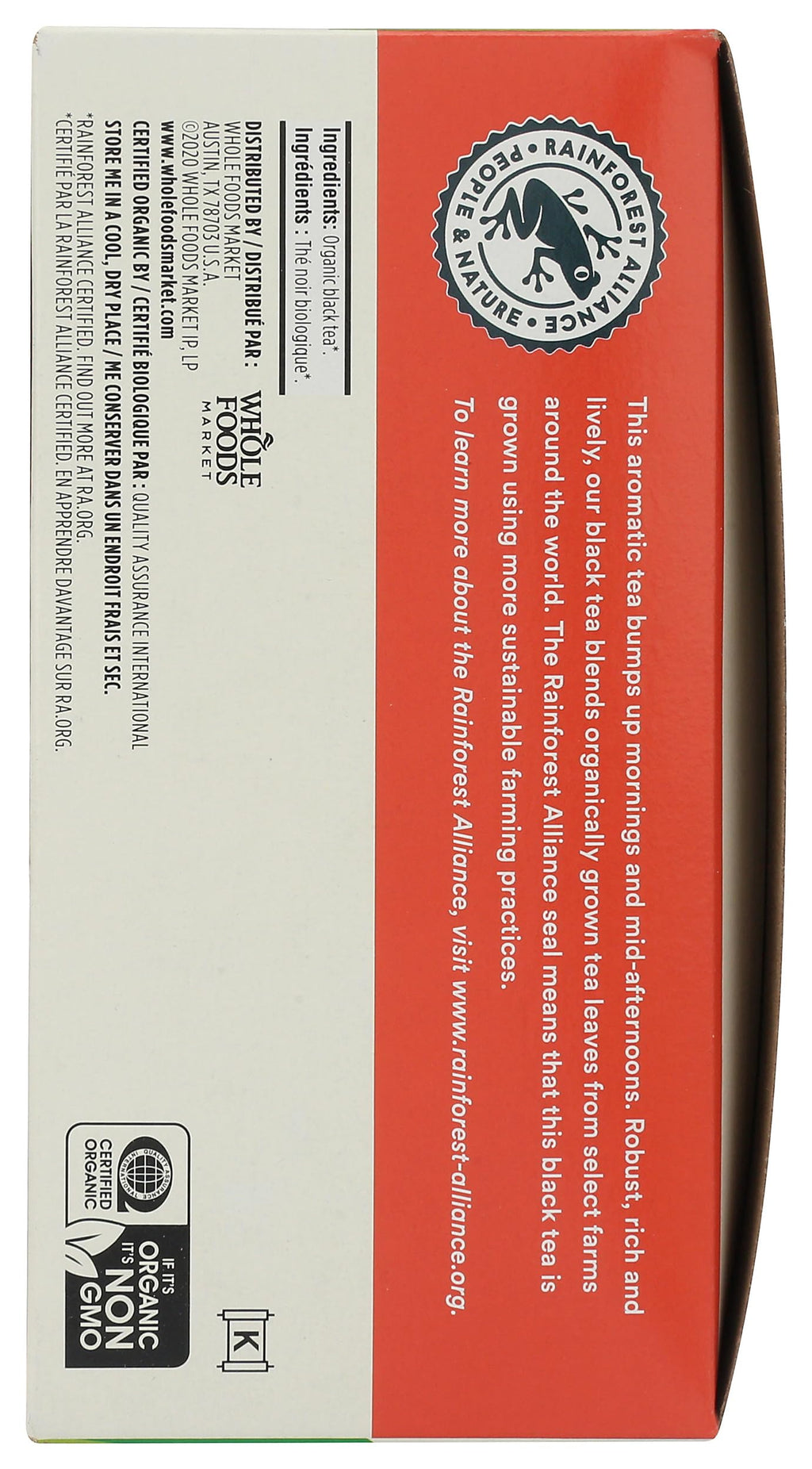365 by Whole Foods Market 365 By Whole Foods Market Organic Tea Contains Caffeine ' 70 Bags 4 9 Ounce