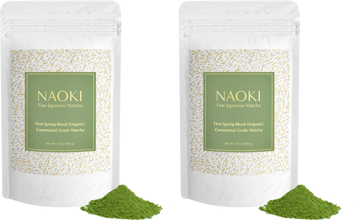 Naoki Matcha (Organic First Spring Blend) - Authentic Japanese Matcha Green Tea Powder Organic Ceremonial Grade from Kagoshima, Japan