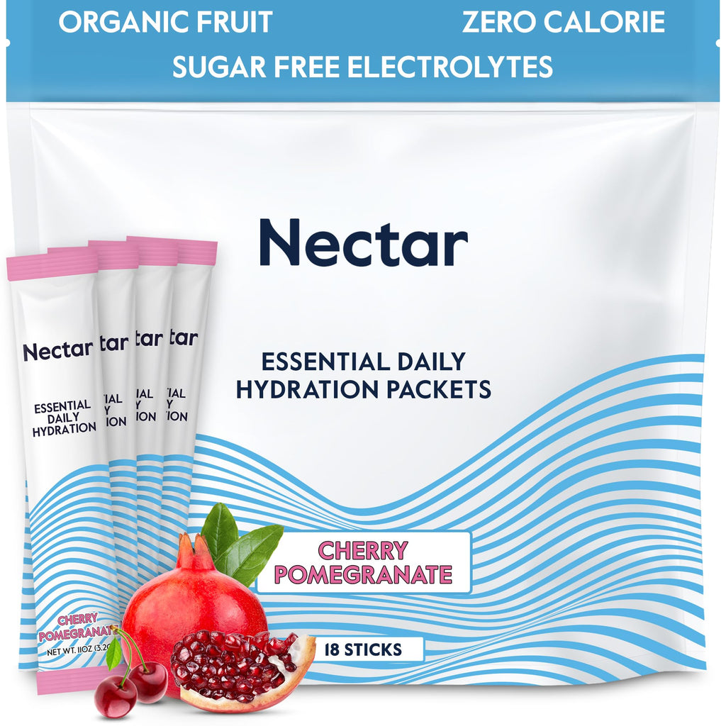 Nectar Hydration Packets - Electrolytes Powder Packets - No Sugar or Calories - Organic Fruit Liquid Daily IV Hydrate Packets for Dehydration Relief and Rapid Rehydration