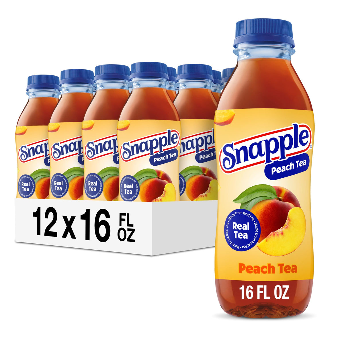 Snapple, Lemon Tea, Recycled Bottle, 16 Fl Oz, 12 Count