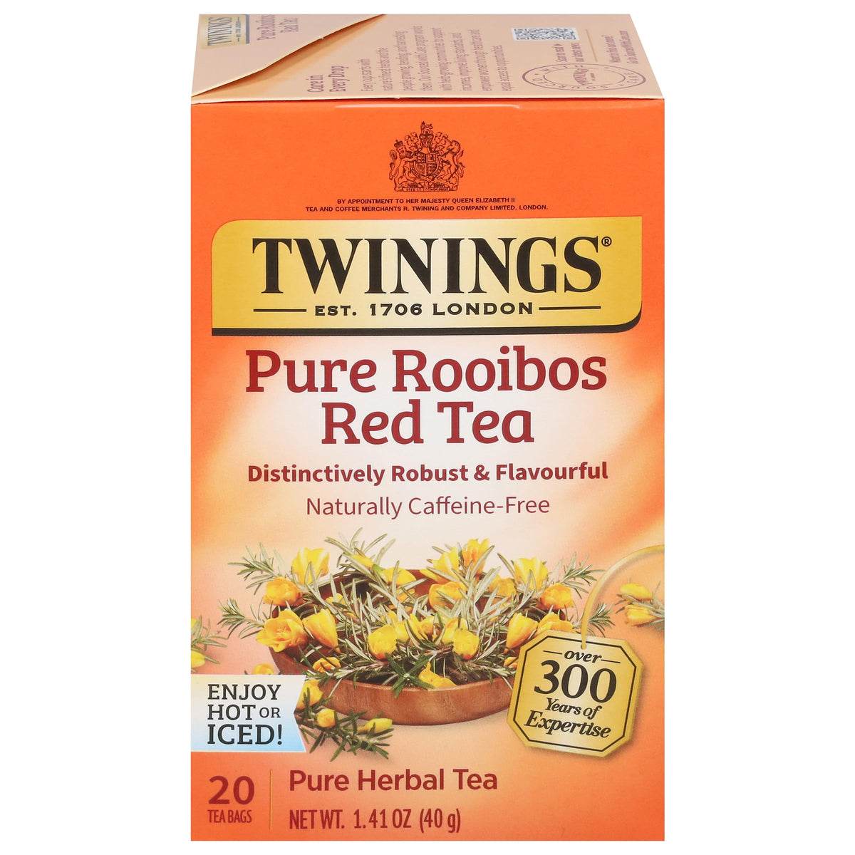 Twinings English Breakfast Black Tea Individually Wrapped Bags, 20 Count (Pack of 1), Flavourful, Robust, Caffeinated, Enjoy Hot or Iced, 20 Teabags
