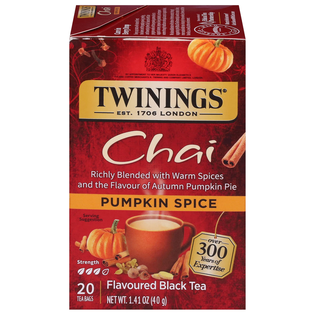 Twinings English Breakfast Black Tea Individually Wrapped Bags, 20 Count (Pack of 1), Flavourful, Robust, Caffeinated, Enjoy Hot or Iced, 20 Teabags