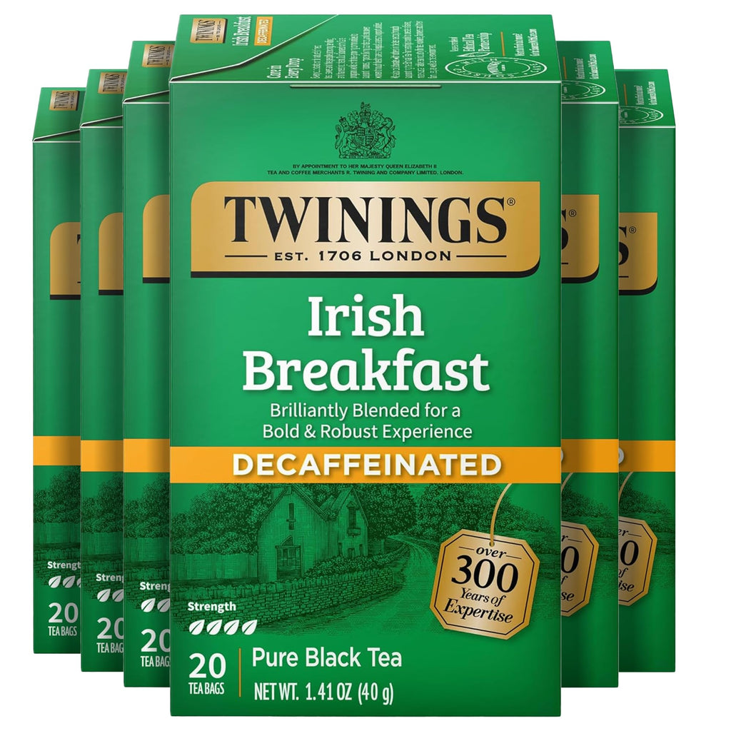 Twinings English Breakfast Black Tea Individually Wrapped Bags, 20 Count (Pack of 1), Flavourful, Robust, Caffeinated, Enjoy Hot or Iced, 20 Teabags