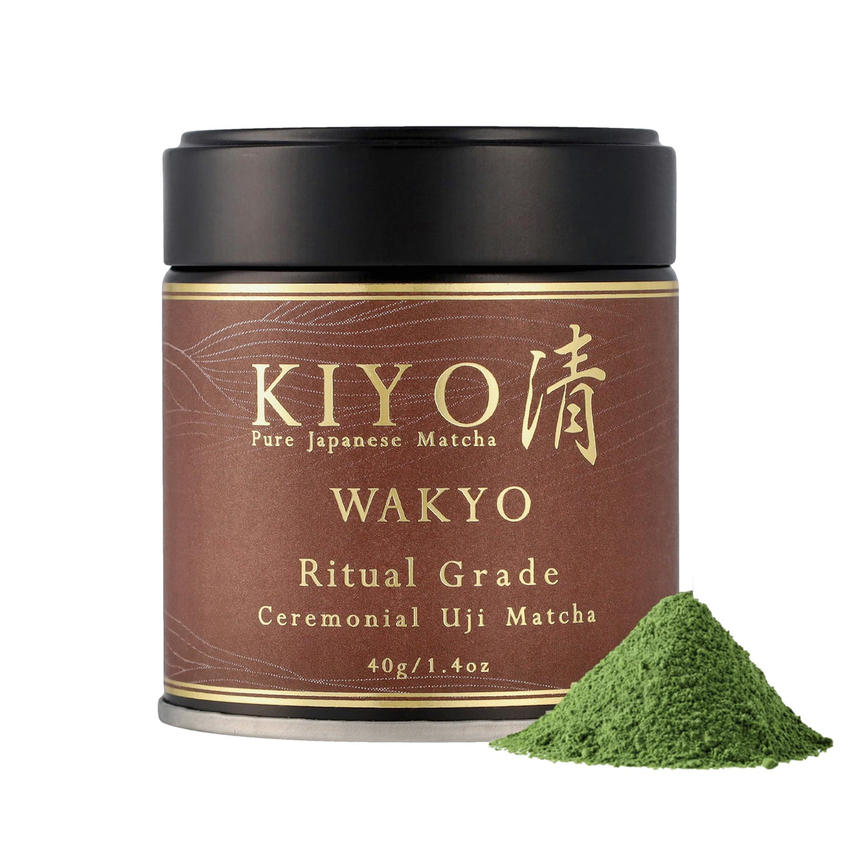 Kiyo Matcha Classic Grade Hatsumukashi Ceremonial Uji Matcha - Pure Japanese First Harvest Ceremonial Grade Matcha Green Tea Powder from Uji, Japan (40g/1.41oz)