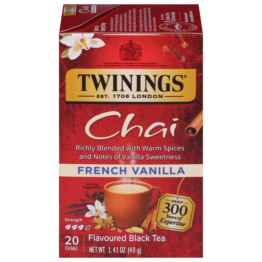 Twinings English Breakfast Black Tea Individually Wrapped Bags, 20 Count (Pack of 1), Flavourful, Robust, Caffeinated, Enjoy Hot or Iced, 20 Teabags