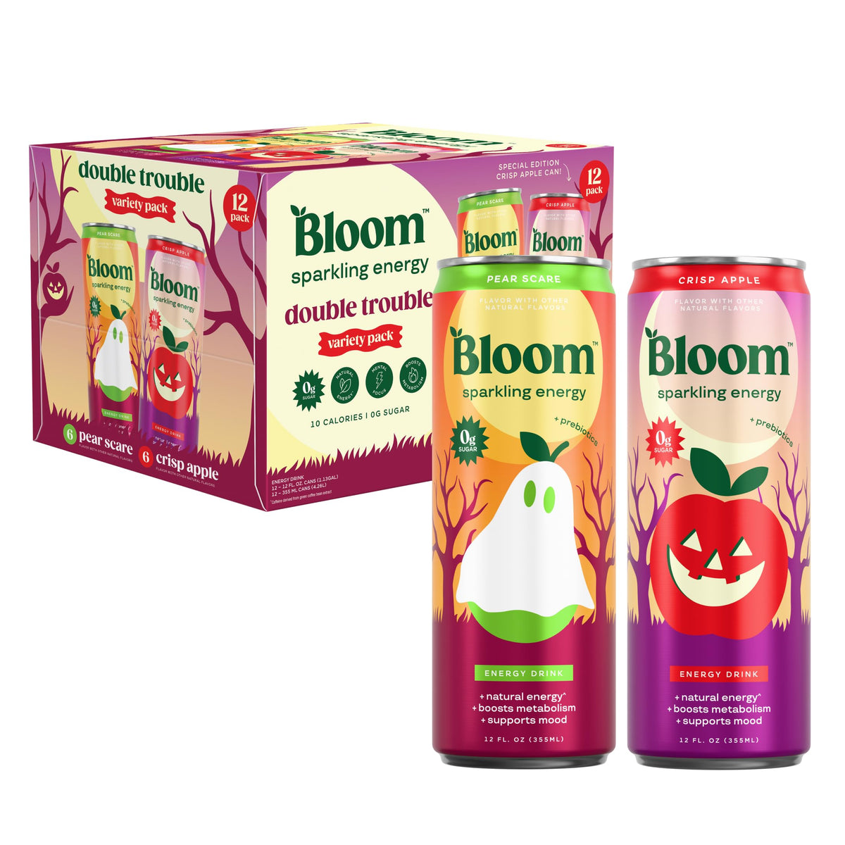Bloom Nutrition Zero Sugar Sparkling Energy Drink 180mg