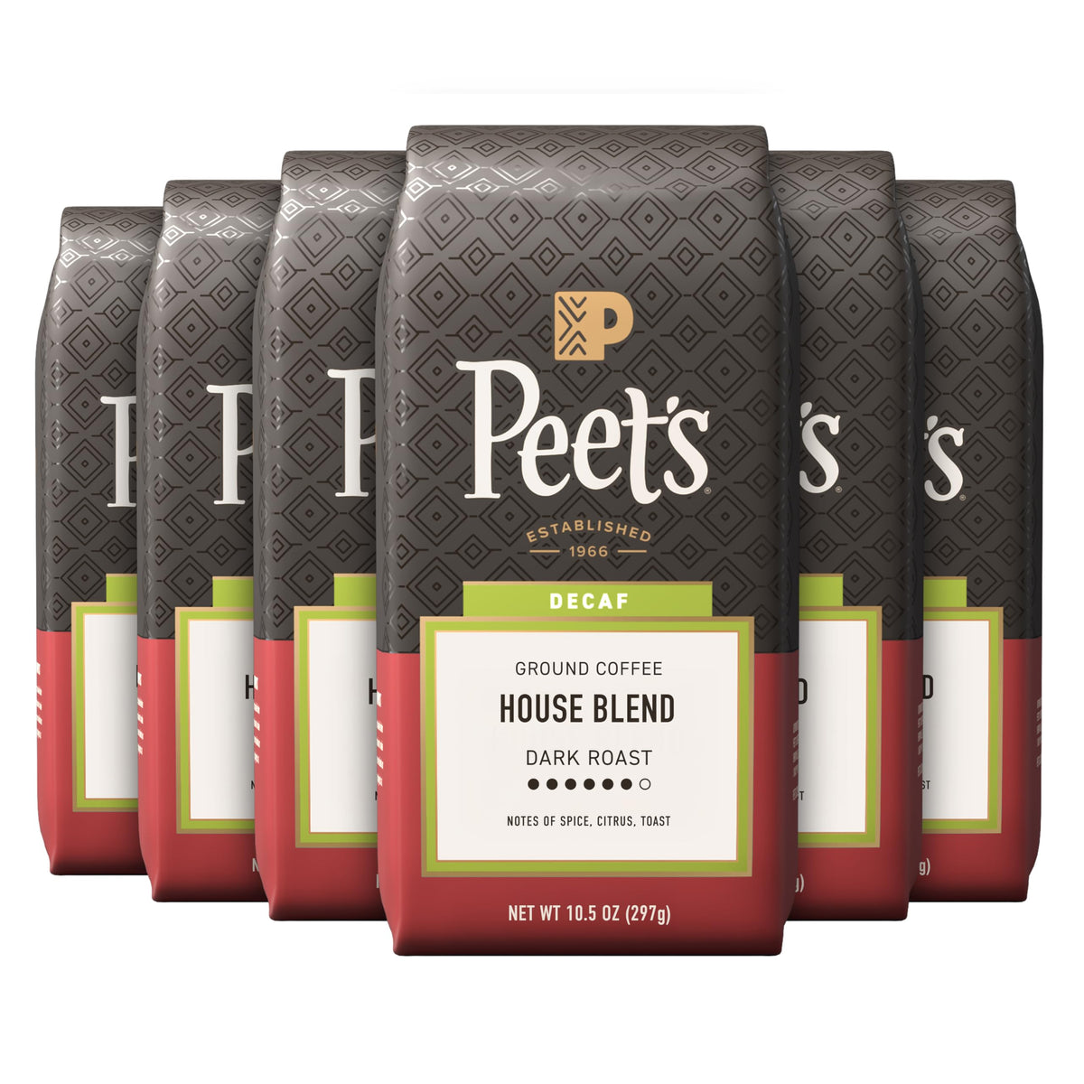 Peets Coffee Decaf ground bag