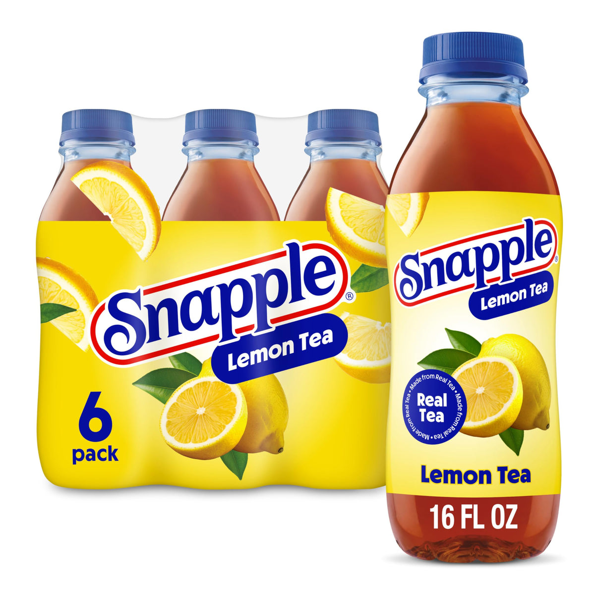 Snapple, Lemon Tea, Recycled Bottle, 16 Fl Oz, 12 Count
