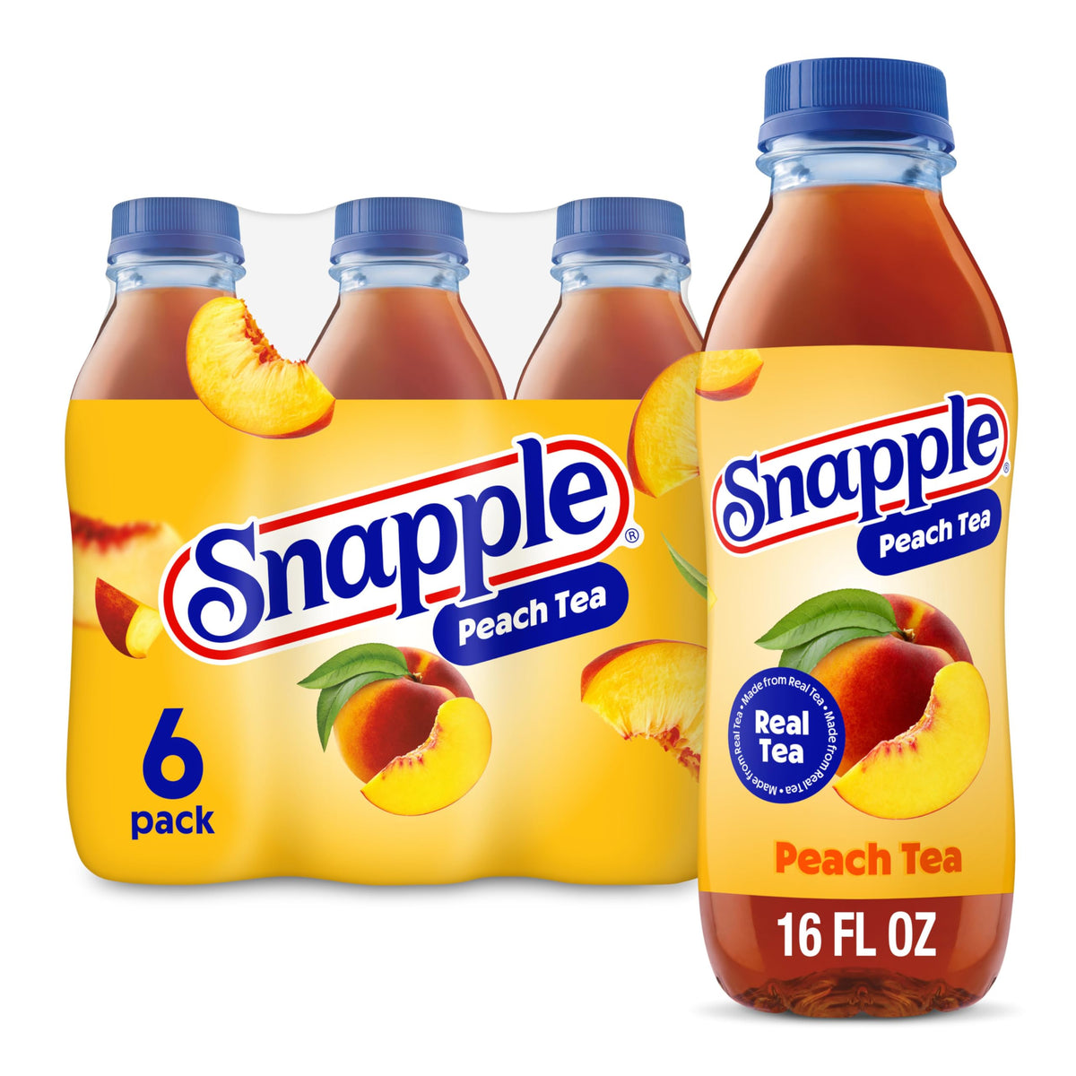 Snapple, Lemon Tea, Recycled Bottle, 16 Fl Oz, 12 Count