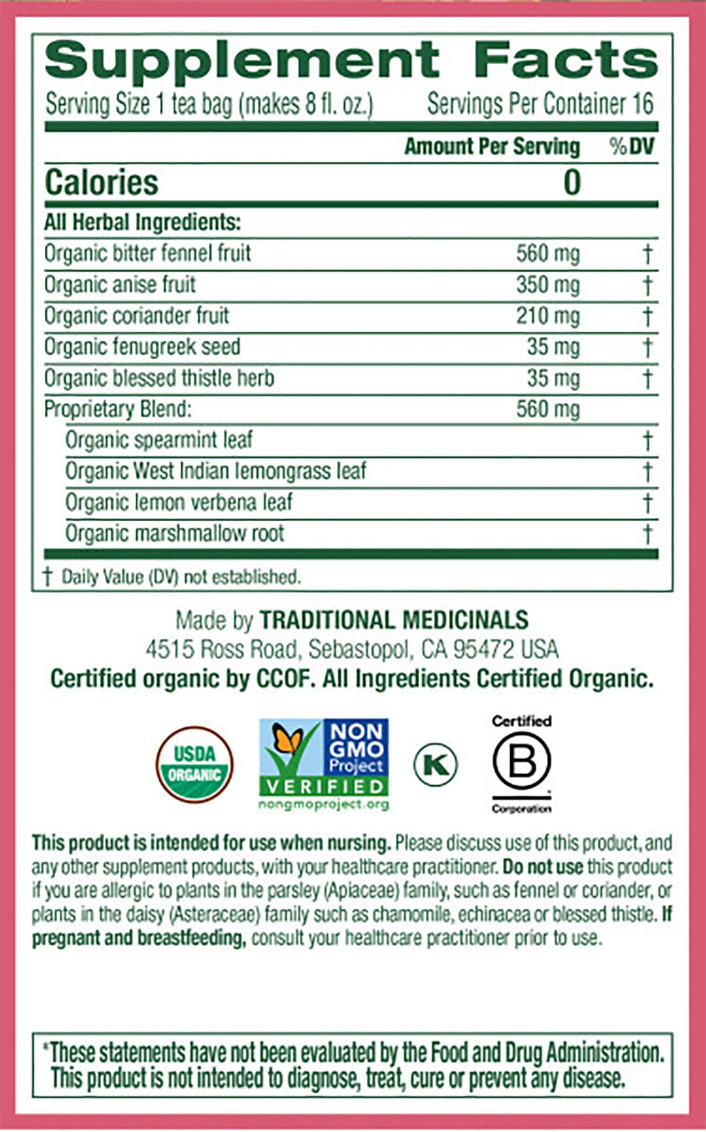 Traditional Medicinals Tea, Organic Breathe Easy