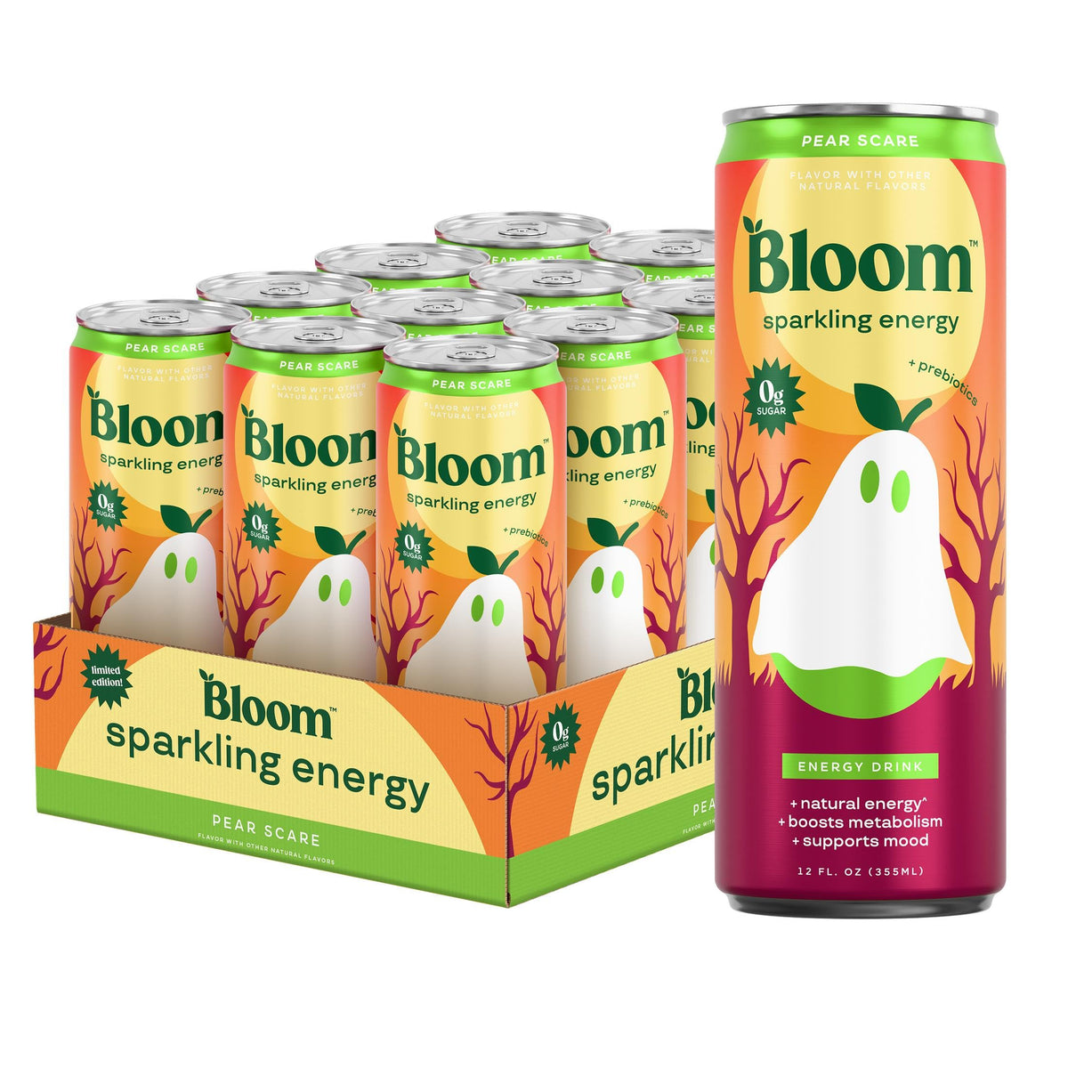 Bloom Nutrition Zero Sugar Sparkling Energy Drink 180mg