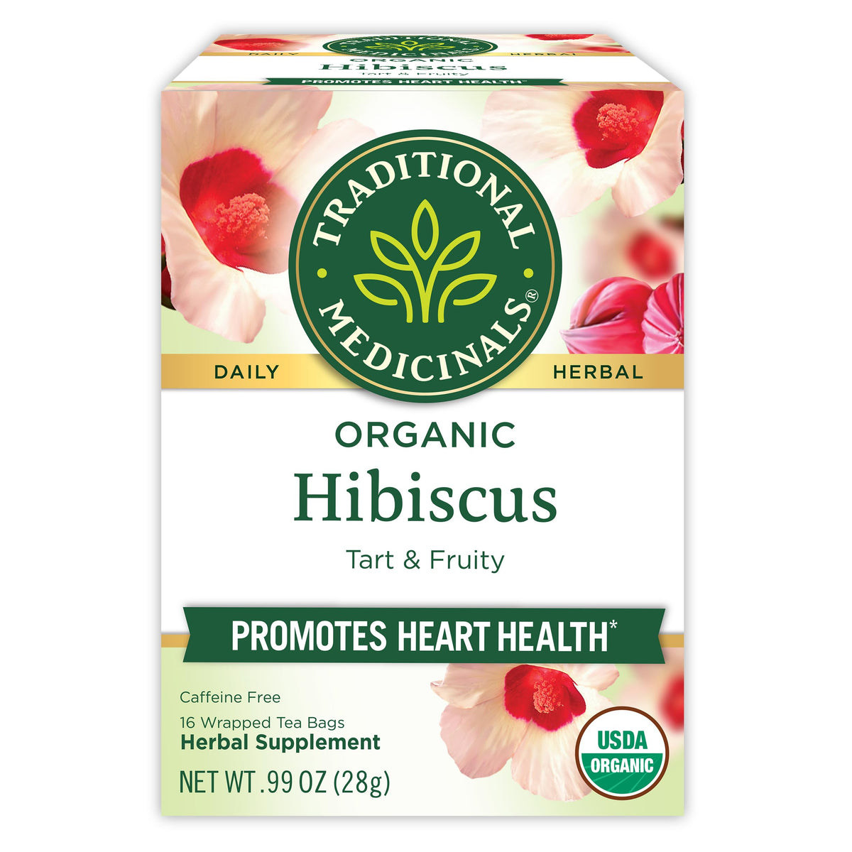 Traditional Medicinals Organic Green Tea & Hibiscus Collection, 16-96 Tea Bags