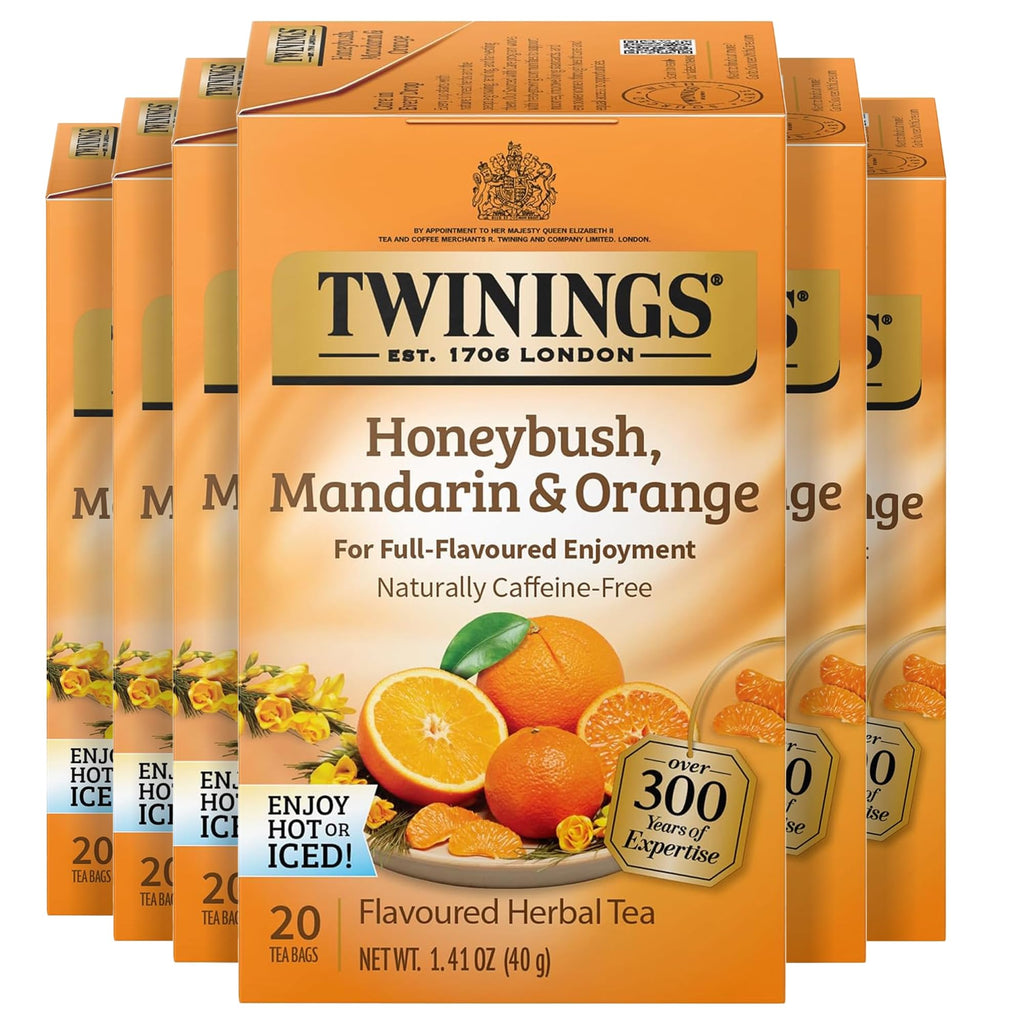 Twinings English Breakfast Black Tea Individually Wrapped Bags, 20 Count (Pack of 1), Flavourful, Robust, Caffeinated, Enjoy Hot or Iced, 20 Teabags