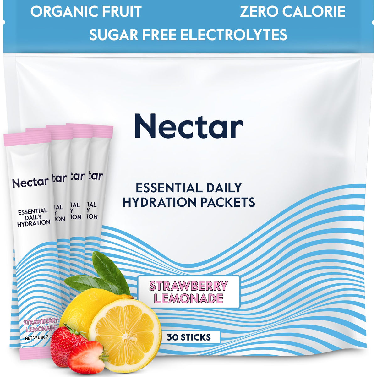 Nectar Zero Sugar Electrolyte Hydration Powder Packets