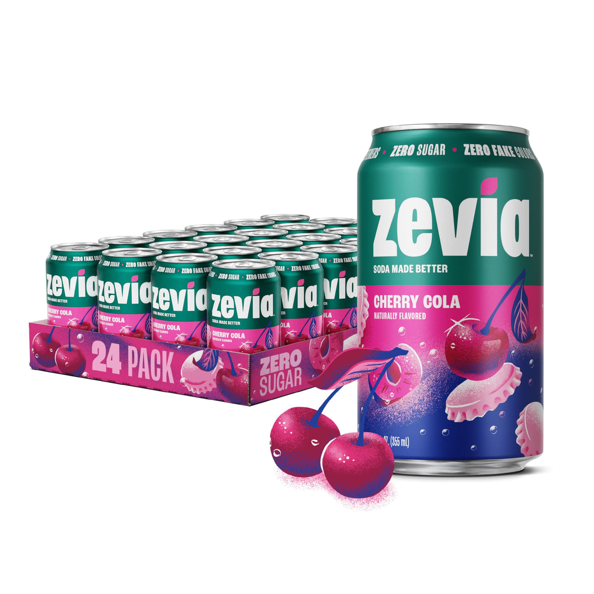Zevia Zero Calorie Soda, Vanilla Cola