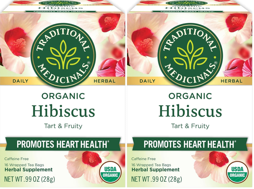 Traditional Medicinals Organic Green Tea & Hibiscus Collection, 16-96 Tea Bags