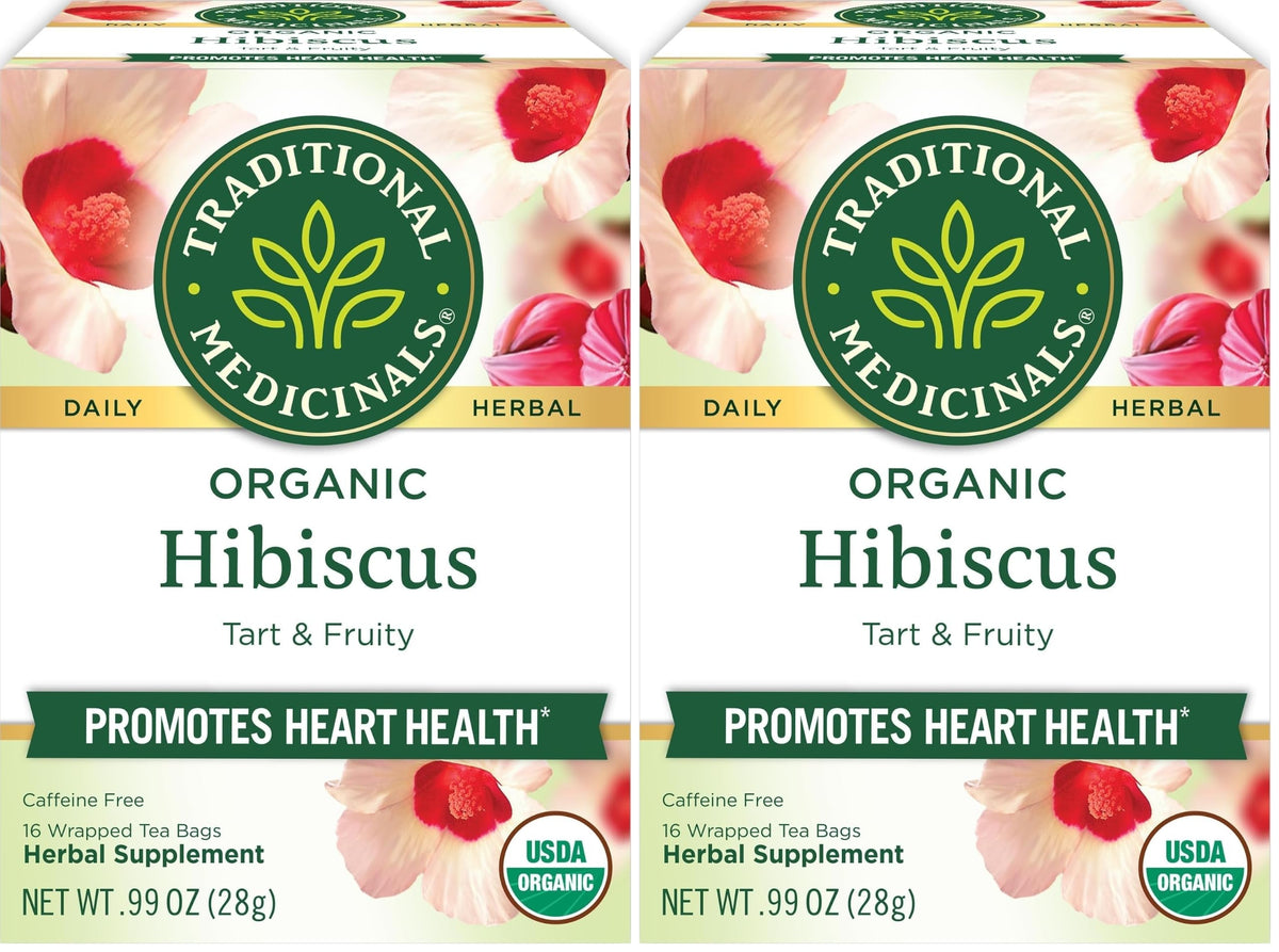 Traditional Medicinals Organic Green Tea & Hibiscus Collection, 16-96 Tea Bags