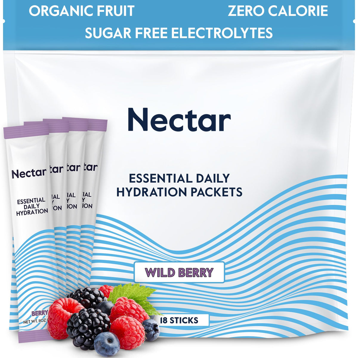 Nectar Zero Sugar Electrolyte Hydration Powder Packets