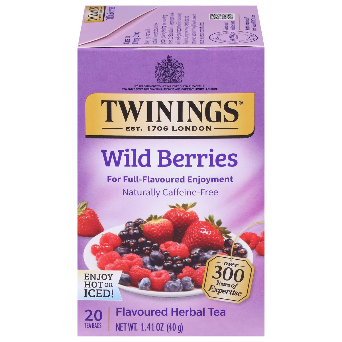 Twinings English Breakfast Black Tea Individually Wrapped Bags, 20 Count (Pack of 1), Flavourful, Robust, Caffeinated, Enjoy Hot or Iced, 20 Teabags
