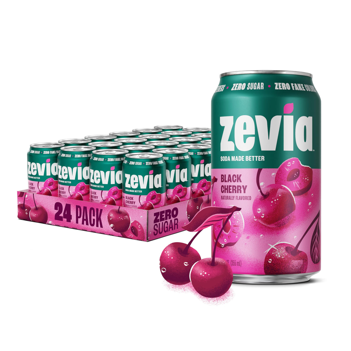 Zevia Zero-Calorie Vanilla Cola Soda with Natural Flavors
