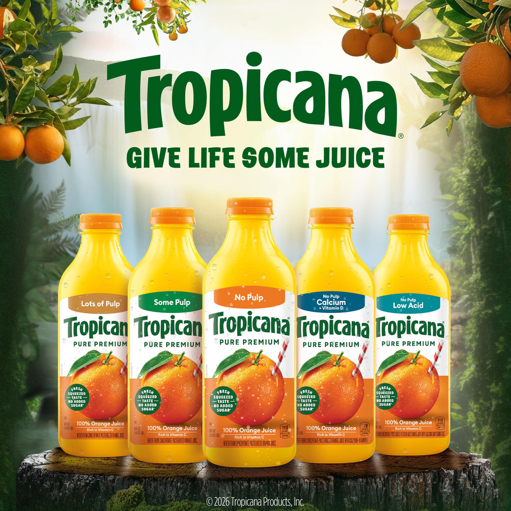 Tropicana Pure Premium 100% Orange Juice Original, No Pulp, No Sugar Added, 46 fl oz